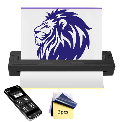 Portable Thermal Tattoo Stencil Printer with Transfer Paper for Artists & Beginners