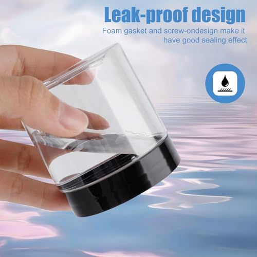 40 Pack 4 Oz Leak-Proof Plastic Travel Containers with Lids - Clear Cosmetic Jars
