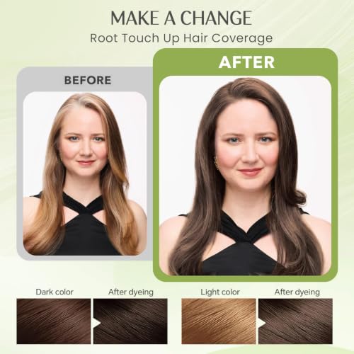 Dark Brown Hair Dye Shampoo for Men & Women - Gray Coverage in 20 Minutes