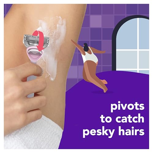 Women’s Razor Blade Refills with Lubrastrip - Purple, Pack of 12