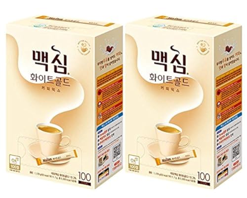 Maxim Coffee Mix Instant Coffee White Gold 100 Sticks Pack of 2 - 42 Ounce