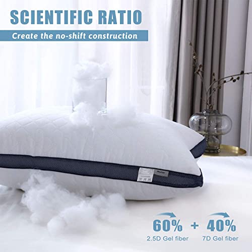 Queen Size Pillows Set of 6 - Luxury Hotel Comfort for Sleepers