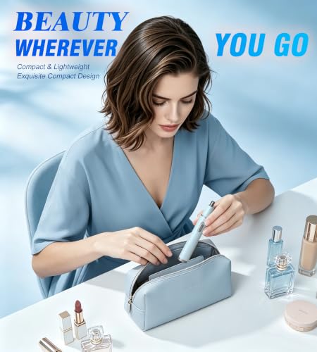 Nose & Eyebrow Trimmer for Women - 2-in-1 Rechargeable Facial Grooming Tool, Waterproof, Blue