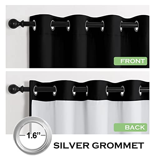 KGORGE Blackout Soundproof Curtains 4 Layers 52x84 Inches Pack of 2 - Black