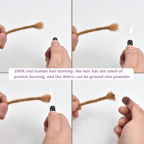 Honey Blonde Human Hair Dreadlock Extensions 8 Inch - Full Head Style