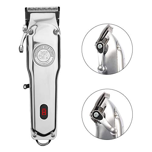 Cordless Professional Hair Clippers Kit for Men with 13 Attachments and LED Display