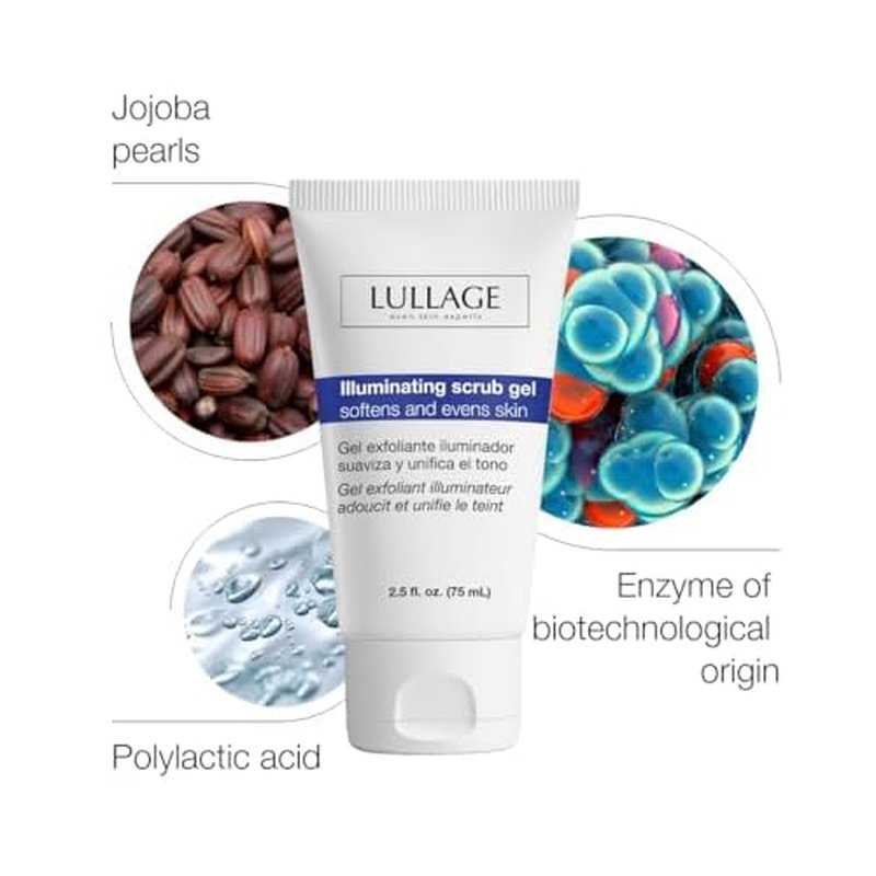 Bella Aurora Anti-Blemish Exfoliating Gel with Jojoba Pearls & Polylactic Acid - Deep Cleansing & Enzymatic Body and Face Peeling Gel for All Skin Types - 75 mL