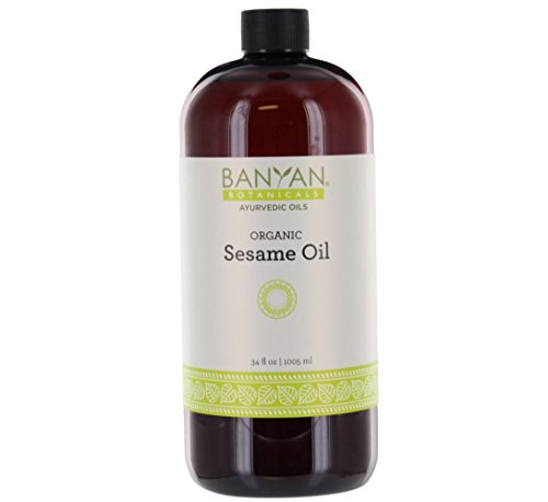 Organic Sesame Oil for Massage & Skin 34 oz - Grounding Ayurvedic Abhyanga Oil - Unrefined & Cold-Pressed