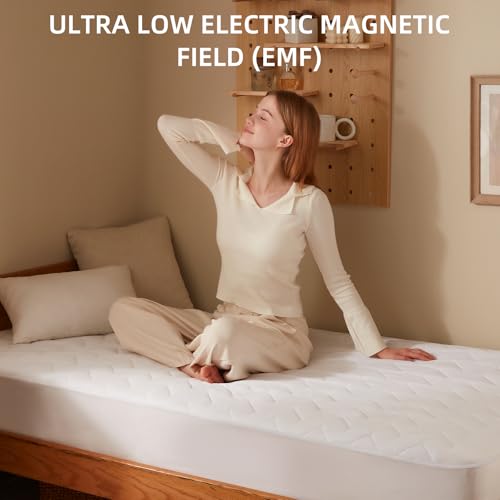 Twin XL Electric Heated Mattress Pad - Multi-Zone, 9 Heat Settings, Auto Off, Removable & Washable