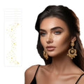 Glitter Face Makeup Patches, Face Makeup Patches, Gold Glitter Freckles Face Tattoo, Glitter Freckles, Sparkle Makeup Patches, Waterproof Face Glitter Speckles Patches for Women (A-Gold)