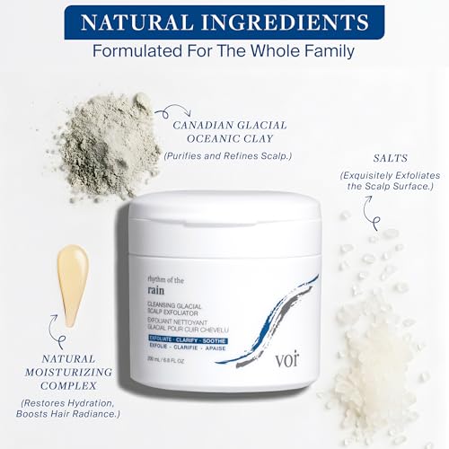 Voir Rhythm of the Rain Cleansing Glacial Scalp Exfoliator & Scrub 200ML - Scalp Exfoliator