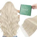 Ugeat Blonde Tape-In Hair Extensions 12 Inch Human Hair - Variation 60A - 20PCS, 30G