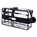 Rough Enough Clear Toiletry Bag, Large Transparent Cosmetic & Shaving Organizer with Handle, Sturdy PVC Travel Bag for Men & Women