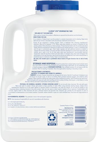 Spa Bromine Tablets - 5LB Low-Odor Sanitizer for Hot Tubs & Pools