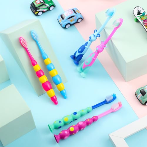 36 Pack Toddler Toothbrushes Soft Bristle for Sensitive Teeth - Bright Colors & Protective Covers