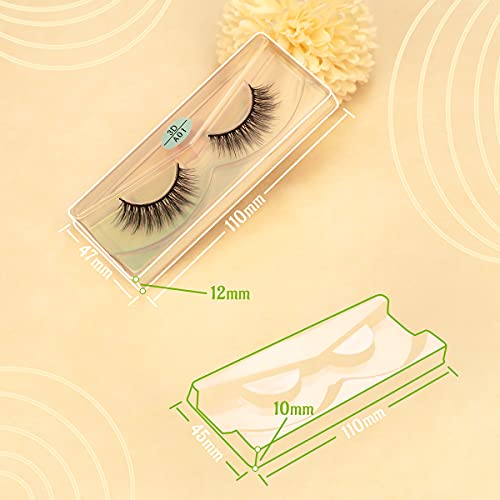 Faux Mink Lashes Bulk 50 Pairs with 10 Styles - Mixed Natural Look 10-20mm