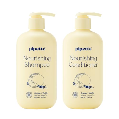 Kids Nourishing Shampoo & Conditioner Duo - Tear-Free, Moisturizing, Plant-Based for All Hair Types