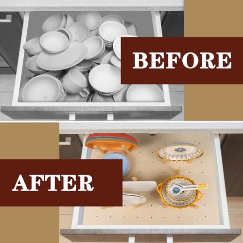 Pegboard Drawer Organizer 30x21 Inch Adjustable Kitchen Storage Solution - Durable Wood