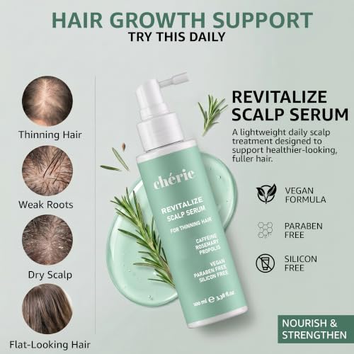 Rosemary & Caffeine Hair Serum for Thinning Hair - 3.4 fl oz | Strengthening & Nourishing