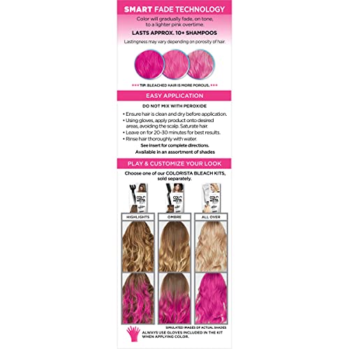 Semi Permanent Metallic Pink Hair Color Mask - Pack of 2 - Colorista