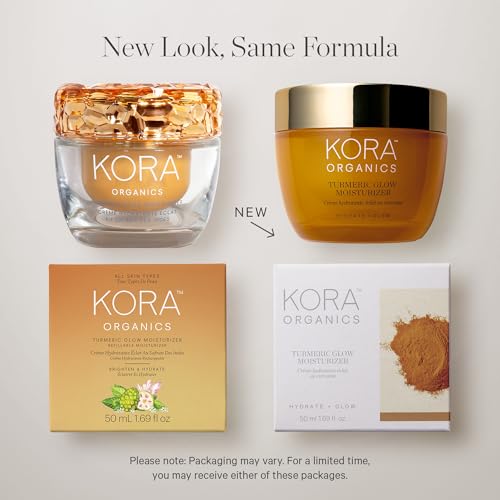KORA Organics Turmeric Glow Face Moisturizer Cream - Full-Size 1.69 Fl Oz