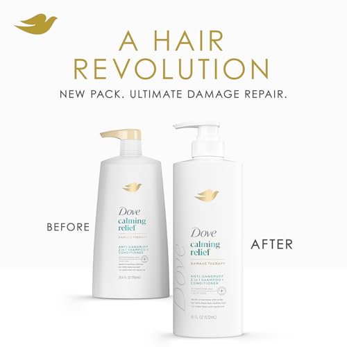 Dove 2-in-1 Dandruff Shampoo & Conditioner with Pyrithione Zinc, Calming Relief & Body Wash Set