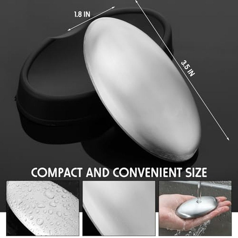 10 Pack Stainless Steel Soap Bar, Deodorant Metal Soap Bar Silver Soap Odor Remover Wash Your Hands to Remove Smell Like Onion, Fish or Garlic