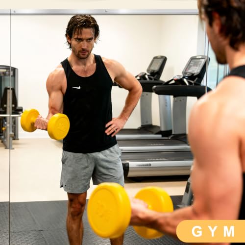 Silver Home Gym Wall Mirror 50x25 Inches - 2PCS Workout Mirrors for Fitness Room