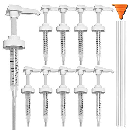 12 Pack Gallon Pump Dispenser 38-400 7cc for Jug Bottles - Heavy Duty Plastic