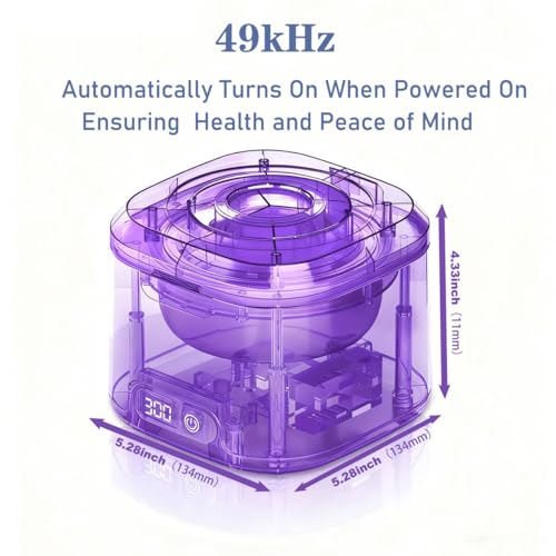 Pozlle Ultrasonic Retainer Cleaner Machine White-1 49kHz Dental & Oral Appliance Cleaner