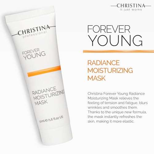 Christina Forever Young Radiance Moisturizing Facial Mask with Vitamin E | Anti-Aging Nourishing Face Masks Skincare | Skin Renewal Boost | Strengthens and Revitalizes Skin | For All Skin Types 50ml