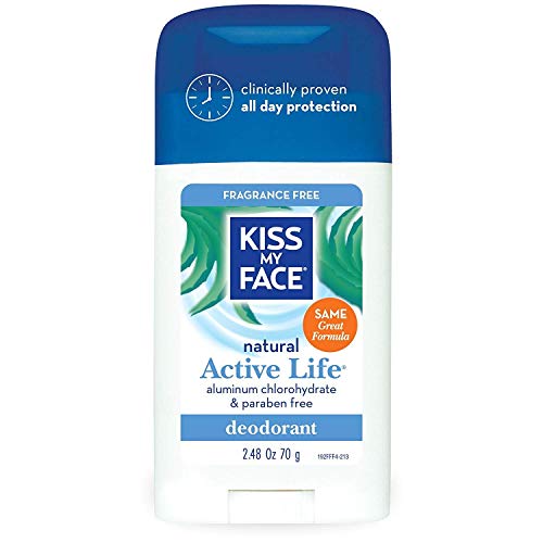Aluminum Free Deodorant Stick Fragrance Free 2 Pack - Active Life by Kiss My Face