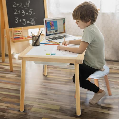 Kids Sensory Activity Table with Storage Bins - Indoor Outdoor Toddler Play Desk
