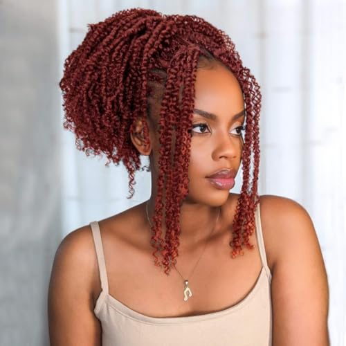 Pre-Twisted Micro Twist Crochet Hair 12 Inch 9 Pack - Natural Synthetic Extensions