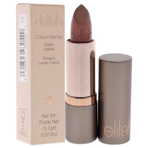 Delilah - Colour Intense Cream Lipstick - Whisper - Rich Pigmented - Long Lasting, Hydrating, Velvety Creamy Lipstick For Women - Silky Matte Finish - Infused with Vitamin E - Vegan - 3.7g / 0.13 Oz