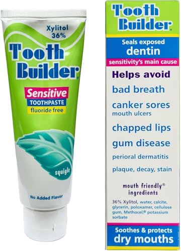 Fluoride-Free Sensitive Toothpaste 6-Pack with Xylitol - Unflavored 4oz