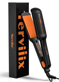 Terviiix 2-Inch Flat Iron Hair Straightener - Orange, Faster Styling for Thick & Coarse Hair