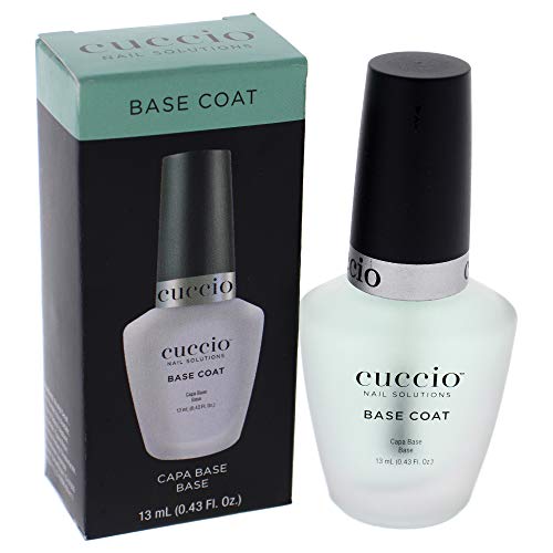 Cuccio Colour Nail Polish - Base Layer for Longer Wearing Polish - Prevents Chipping and Flaking - For Manicures And Pedicures - Nourishes Nails for Optimal Health - Base Coat - 0.43 Oz