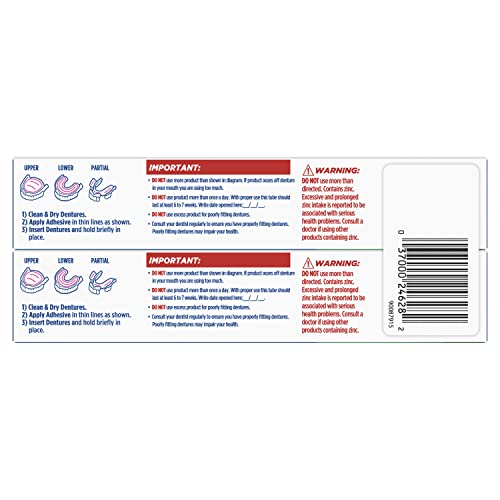 Fixodent Denture Adhesive Cream Plus Scope, 2 Ounce, Pack of 2 (Packaging May Vary)