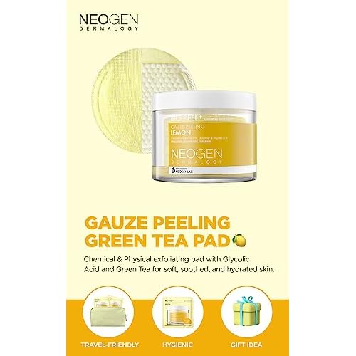 DERMALOGY by NEOGENLAB Bio-Peel Gauze Peeling Pads Lemon, 30 pads & Wine, 30 pads