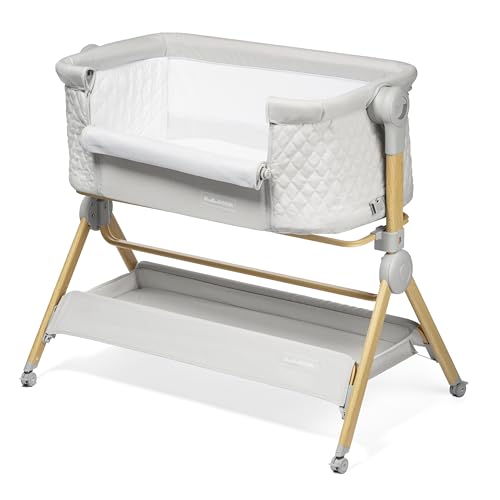 Portable Baby Bassinet Bedside Sleeper with Wheels & Adjustable Heights