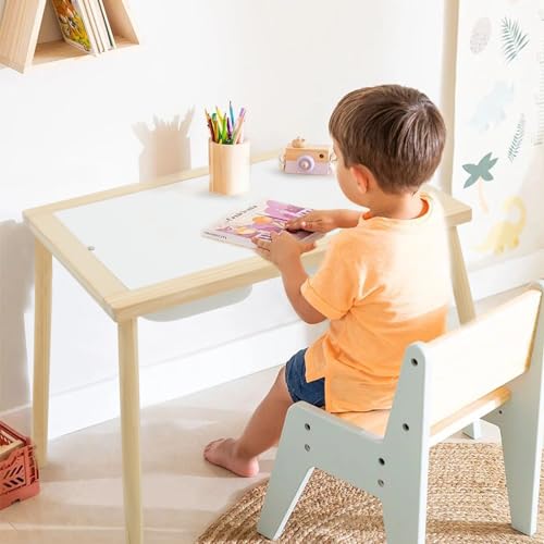 Kids Sensory Activity Table with Storage Bins - Indoor Outdoor Toddler Play Desk
