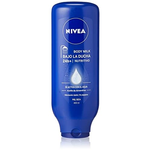 NIVEA Under Shower Body Milk Nourishing (1 x 400ml), Moisturizing Shower Milk, Skin Conditioner with Almond Oil for Dry Skin Care