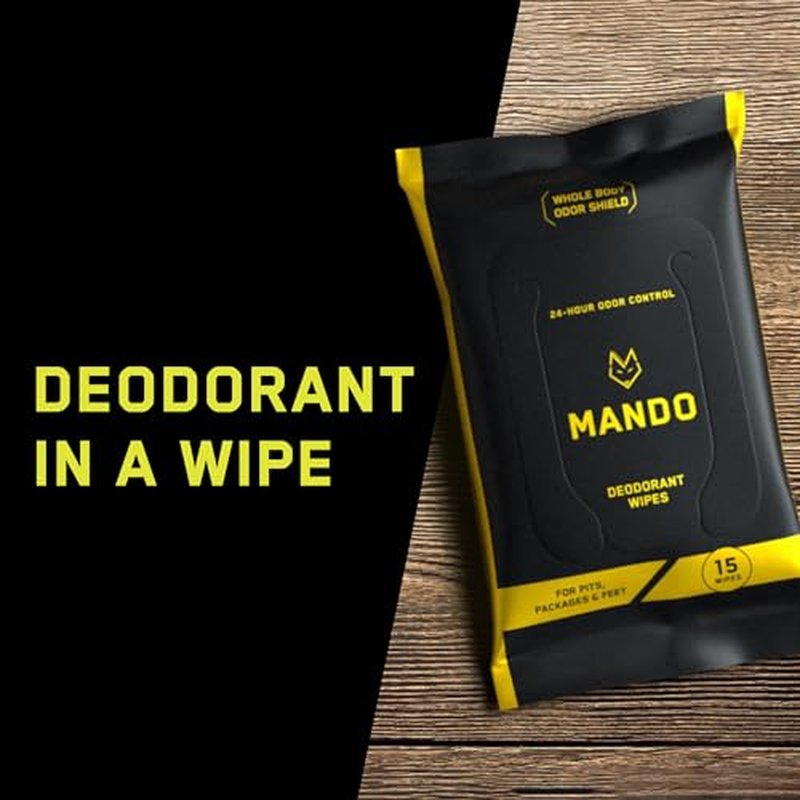 Mando Deodorant Wipes and Lume Acidified Deodorant Wipes (Cool Cucumber) - Aluminum Free, Baking Soda Free, Skin Safe, Skin Loving - 15 Count (Pack of 6)