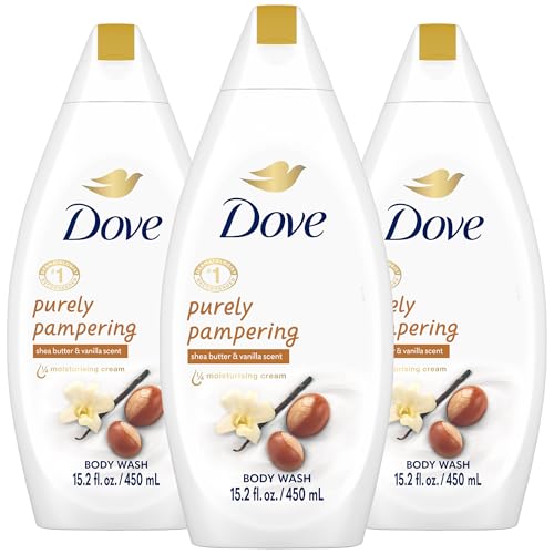 Dove Moisturizing Body Wash 3-Pack - Hydrating Shea & Vanilla Scent