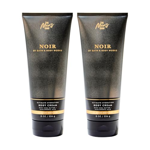 Bath & Body Works Men’s Noir Body Cream 8 oz Pack of 2 - Long-Lasting Hydration