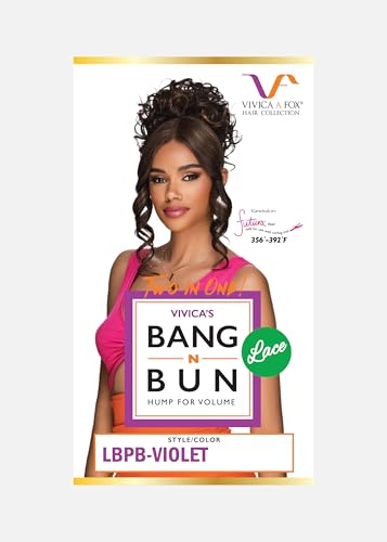 Vivica A. Fox Hair Collection Curly Bun & Lace Bangs - Off Black 1B