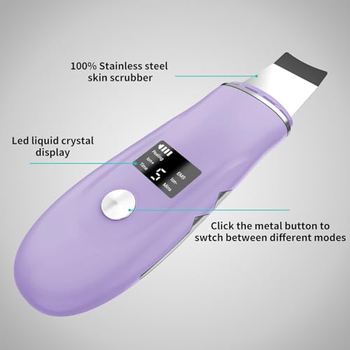 Face Scrubber Skin Spatula Blackhead Remover for Pore Cleansing - Purple