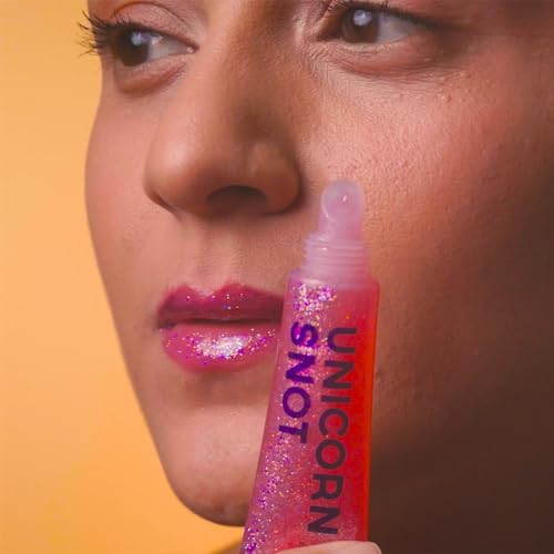 UNICORN SNOT Holographic Glitter Lip Gloss | Sparkly & Shimmer Lips | Vegan & Cruelty Free 0.37 fl oz (Flamingo/Holographic Pink)