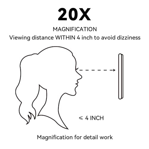 HIEEY Lighted Makeup Mirror, Hollywood Vanity Mirror with Lights, Three Color Lighting Modes, with 4in 20X Magnification Mirror, Smart Touch Control, 360¡ÆRotation (17.4in,White,Gift Box)